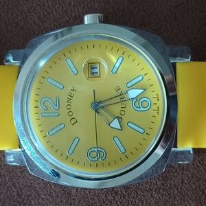 Dooney & Bourke Sport Silicone Watch, Yellow